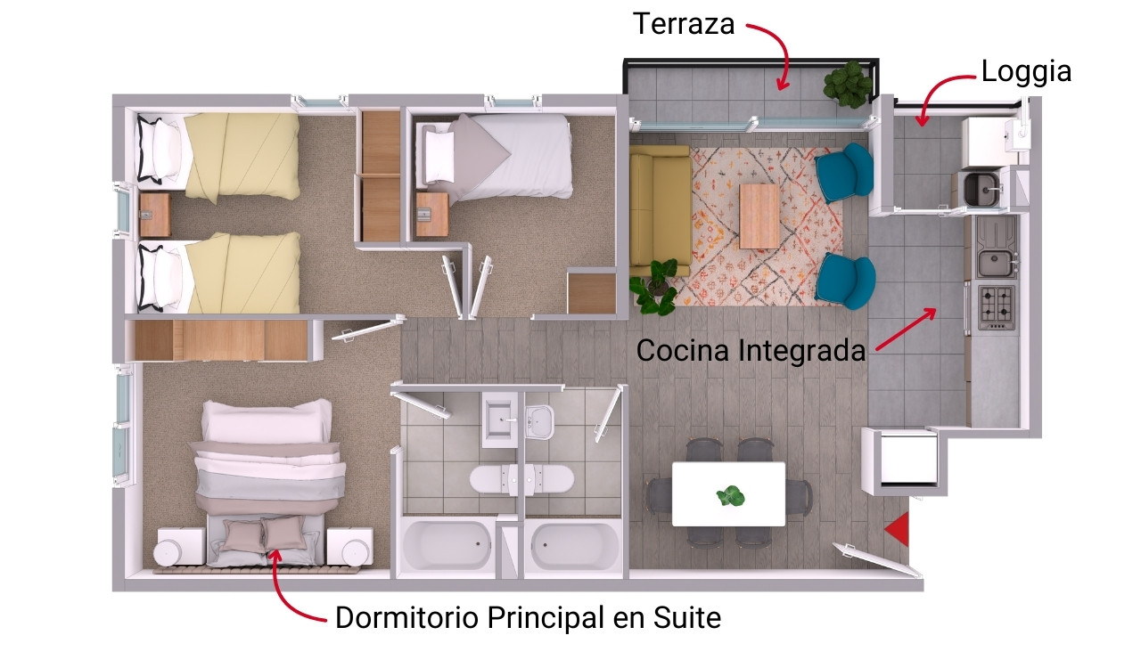 Parque Machalí Modelo EA 3D + 2B